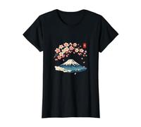 Cherry Blossom Mount Fuji Japanese Ukiyo-e Sakura Art T-Shirt Graphique avec Valeur