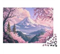 Cherry Blossom Puzzle 500 Pièces Cadeau Unique Jeu Éducatif Challenge Toy À De Qualité Supérieure Peinture Art pour Adultes Et Enfants À Partir De 12 Ans 500pcs (52x38cm)