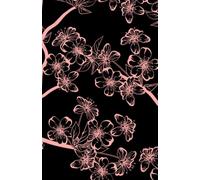 CHERRY BLOSSOM SKETCHBOOK: Black Premium Paper, Art Sketch Book for White Pencil, Pastel, Gel Pen, Charcoal, Metallic Marker, Perfect for Drawing, ... - Ideal for Adults, Teens, Girls, and Kids