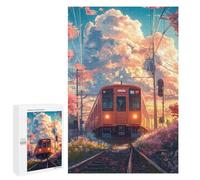 Cherry Blossom Train Journey -1 Puzzle 1000 Pièces Educa Jouet en Bois Cadeau Unique Décoration Intérieure Jeu Éducatif Challenge Toy Adultes Et Enfants À Partir De 14 Ans 1000 PCS