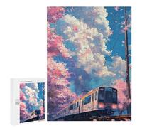 Cherry Blossom Train Journey Puzzle 1000 Pièces Educa Jouet en Bois Cadeau Unique Décoration Intérieure Jeu Éducatif Challenge Toy Adultes Et Enfants À Partir De 14 Ans 500 PCS