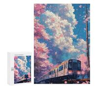 Cherry Blossom Train Journey Puzzle 1000 Pièces Educa Jouet en Bois Cadeau Unique Décoration Intérieure Jeu Éducatif Challenge Toy Adultes Et Enfants À Partir De 14 Ans 300 PCS