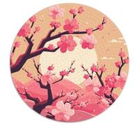 Cherry Blossom Tree 1000 Pièces Puzzles Convient Aux Adultes Aux Enfants Dope Puzzle Rond Décompression Et Cadeau Jeu Éducatif Défi Jouets Puzzle Bricolage Pour Décoration D’intérieur 1000pcs (67.5x67