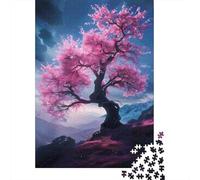 Cherry Blossom Tree Puzzle 1000 Pièces Jouet en Bois Cadeau Unique De l'art De La Décoration Mountainou Challenge Toy pour Adultes Et Enfants À Partir De 12 Ans 1000pcs (75x50cm)