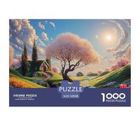Cherry Blossom Trees 1000 Pcs Carton Premium Coffret De Puzzles Blossom Valley Stimulant Et Éducatif Jeu Familial Puzzles As Birthday Gifts 52x38cm/1000pcs
