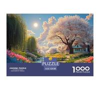 Cherry Blossom Trees 1000 Pcs Carton Premium Coffret De Puzzles Blossom Valley Stimulant Et Éducatif Défi Unique Puzzles As Birthday Gifts 52x38cm/1000pcs