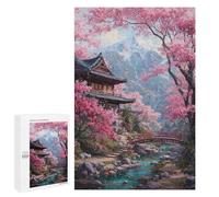 Cherry Blossom Zen Garden Puzzle 1000 Pièces Educa Jouet en Bois Cadeau Unique Décoration Intérieure Jeu Éducatif Challenge Toy Adultes Et Enfants À Partir De 14 Ans 1000 PCS
