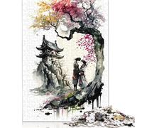 Cherry Blossoms 5 Puzzle 1000 Pièces Cadeau Unique Jeu Éducatif Défi Jouet À De Qualité Supérieure Peinture Art pour Adultes Enfants 1000pcs (38x26cm)