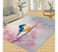 Cherry Blossoms Tapis 200x290cm, Birds Tapis for Living Room