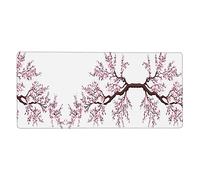 Cherry Blossoms Tree Tapis de clavier en caoutchouc extra large 40,6 x 90,2 cm - Forte adhérence, design épais durable
