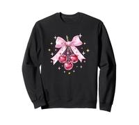 Cherry Bow Coquette Womens Princess Birthday Sweatshirt
