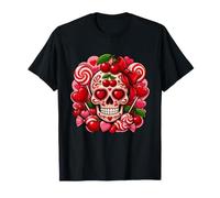 Cherry Candy Crâne encadrée par Hearts and Hard Sweets T-Shirt