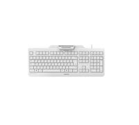 CHERRY Clavier Bureau JK-A0400CH-0 USB QWERTZ Suisse Gris - Mécanique, 105 Touches, Usage Bureau, Compatible Windows/Linux, Dimensions 458x188x46mm