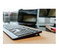 CHERRY Clavier KW 3000 sans fil 2.4 GHz AZERTY Français noir