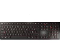 CHERRY KC 6000 Slim, Clavier au Design Ultra-Plat, Disposition française (AZERTY) Filaire (Port USB-A), Touches silencieuses, Marquage Durable, Noir