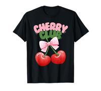 Cherry Club Coquette Bow Polka Dot Pink Ribbon Girls Woman T-Shirt