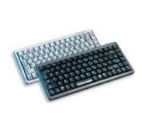 CHERRY Compact Keyboard G84-4100, disposition allemande, clavier QWERTZ, clavier filaire, design compact, mécanique ML, gris clair
