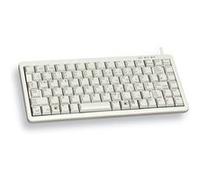 CHERRY Clavier filaire miniature G84-4100 – USB/PS2, AZERTY, gris clair