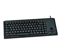 CHERRY Compact Keyboard G84-4400, Disposition Internationale, QWERTY, Clavier Filaire, Clavier mécanique, mécanisme ML, trackball Optique intégré Plus 2 Boutons de Souris, Noir