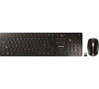 CHERRY Desktop DW 9100 SLIM [UK] WL AES black/copper BT Batterie au lithium - des semaines d'utilisation sans rechargement
