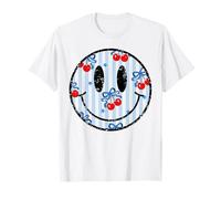 Cherry Drapeau américain rouge blanc bleu 4 juillet T-Shirt