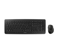 CHERRY DW 5100, Ensemble Clavier et Souris Sans Fil, Disposition UK (QWERTY), Radio 2,4 GHz, Plug & Play, Souris Ergonomique pour Droitiers, Piles, Noir