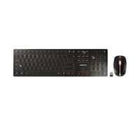 CHERRY DW 9000 SLIM - Ensemble clavier et souris - sans fil - 2.4 GHz, Bluetooth 4.0 - US avec le symbole de l'euro - noir, bronze