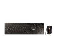 CHERRY DW 9100 SLIM clavier Souris incluse Universel RF sans fil + Bluetooth QWERTY Anglais américain Noir