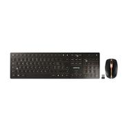 CHERRY Clavier et souris sans fil DW 9100 Slim – QWERTZ Suisse, Bluetooth/2,4 GHz, Noir Bronze