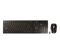 CHERRY DW 9100 SLIM - Ensemble clavier et souris - sans fil - 2.4 GHz, Bluetooth 4.2 - Belge - noir/bronze