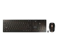 CHERRY DW 9100 SLIM - Ensemble clavier et souris - sans fil - 2.4 GHz, Bluetooth 4.2 - Français - noir/bronze