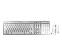CHERRY DW 9100 SLIM clavier RF sans fil + Bluetooth Pannordique Argent
