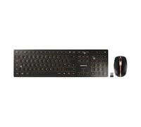 CHERRY DW 9100 SLIM - Ensemble clavier et souris - sans fil - 2.4 GHz, Bluetooth 4.2 - QWERTY - R.-U. - commutateur : CHERRY SX - noir/bronze