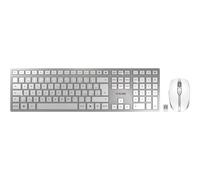 CHERRY DW 9100 SLIM - Ensemble clavier et souris - sans fil - 2.4 GHz, Bluetooth 4.2 - Tchèque/Slovaque - blanc/argent