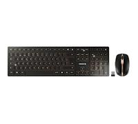 CHERRY DW 9100 SLIM, ensemble clavier et souris sans fil, layout espagnol (QWERTY), connexion Bluetooth et radio, touches