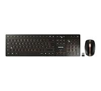 CHERRY DW 9100 SLIM, ensemble clavier et souris sans fil, layout espagnol (QWERTY), connexion Bluetooth et radio, touches