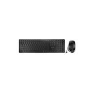 CHERRY Clavier+souris DW9500 Slim sans-fil AZERTY BT/2,4G souris ergonomique pour droitiers gris