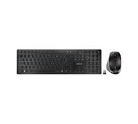 CHERRY DW 9500 SLIM clavier Souris incluse Universel RF sans fil + Bluetooth AZERTY Français Noir, Gris