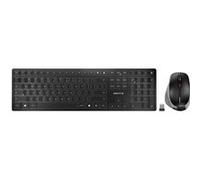 CHERRY DW 9500 SLIM - Ensemble clavier et souris - sans fil - 2.4 GHz, Bluetooth 4.0 - Espagnol - commutateur : CHERRY SX - gris, noir - emballage sans plastique Noir G