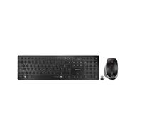 CHERRY DW 9500 SLIM clavier Souris incluse Universel RF sans fil + Bluetooth AZERTY Français Noir, Gris