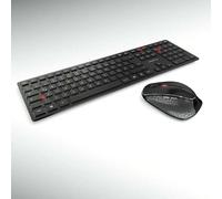 CHERRY DW 9500 SLIM, Ensemble Clavier et Souris Sans Fil, Disposition EU (QWERTY), Bluetooth ou Radio 2,4 GHz, Souris Ergonomique pour Droitiers, Gris anthracite