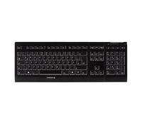 CHERRY Ensemble sans fil 2,4 GHz, rechargeable, transmission cryptée AES, Sans fil, RF sans fil, Clavier mécanique, AZERTY, Noir, Souris incluse JD-04
