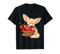 Cherry Fennec Fox Cherry Fruit Artwork Fruit Fruit Amoureux des animaux T-Shirt