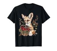 Cherry Fennec Fox Nature Animal Art Faune Amoureux des cerises T-Shirt