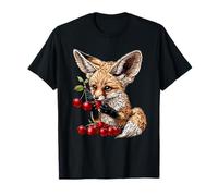 Cherry Fennec Renard imprimé animal sauvage fruits animaux amoureux des animaux T-Shirt