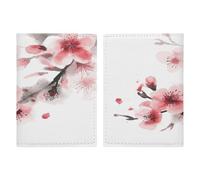 Cherry Florals Étui de passeport ultra fin en cuir synthétique pour documents de voyage compact de qualité supérieure pour homme et femme