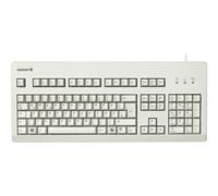 CHERRY G80-3000, Clavier Mécanique Filaire, Disposition Allemande (QWERTZ), Connexion USB, Robuste, Touches Programmables, MX Black Switches, Gris Clair