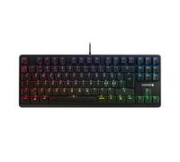 CHERRY G80-3000N RGB TKL, clavier mécanique de gaming filaire sans pavé numérique, Disposition pan-nordique (QWERTY), rétro-éclairage RGB, MX SILENT RED Switches, Noir