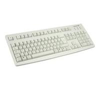 CHERRY G83-6105, Clavier Filaire pour Applications Industrielles, Disposition UK (QWERTY), Touches Résistantes à l'Abrasion, Facile à Nettoyer, Recyclable, Gris Clair