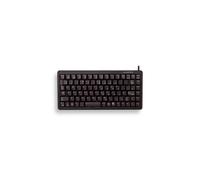 CHERRY Compact Keyboard G84-4100, disposition française, clavier AZERTY, clavier filaire, design compact, mécanique ML, noir
